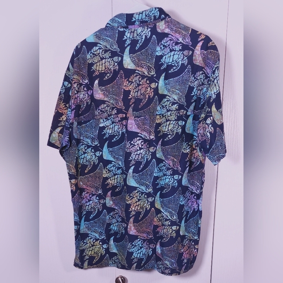 The Days Catch Mens Colorful 100% Cotton Size Large Button Front Shirt Hawaiian - Picture 4 of 8